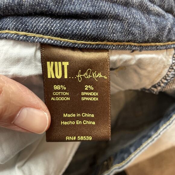 Kut From the Kloth Jeans Womens 14 Blue Distressed Bootcut Stretch KP011A3M03 - Picture 5 of 10